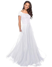 European and american style plus size evening gown women's lace chiffon floor-length dress wedding bridesmaid annual meeting performance outfit for curvy moms