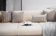 Cream Beige Handwoven Cushion Cover – Soft Luxury Pillow for Sofa & Bed