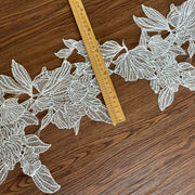New product fresh leaves hollowed out fish silk thread lace, veil wedding dress lace handmade diyR99