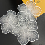 Beaded Organza Rice Bead Flower Embroidery Mesh Lace – DIY Wedding Dress Appliqué (R145)