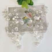 3D Beaded Sequin Lace Appliqué - Premium Embellishment for Wedding Dresses & DIY