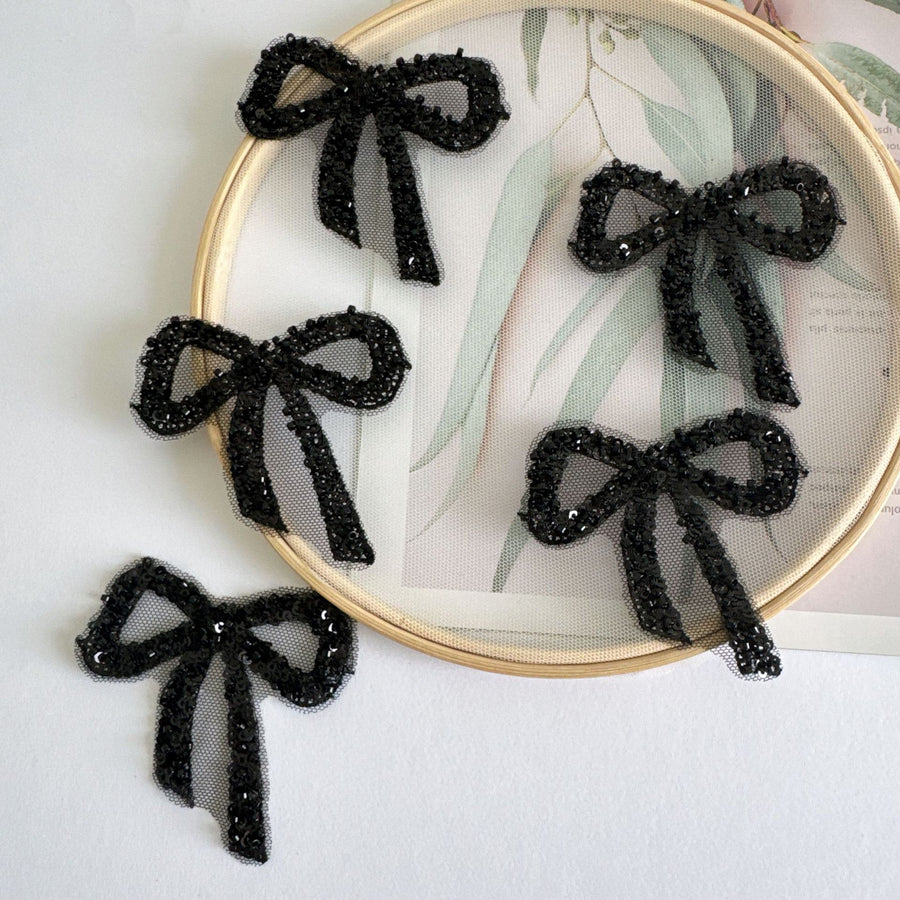 Handmade Bow Flower Embroidery Lace Accessories - DIY Wedding Dress & Clothing Lace (ZH360)