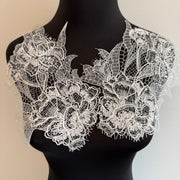 Computer Embroidered Lace Corsage - Fresh Collar Glass Yarn Flower Piece Accessory (R221)
