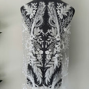 Rhinestone Sequin Lace Flower Appliqué - DIY Wedding Dress, Evening Gown & Formal Wear Embellishment (ZH426)