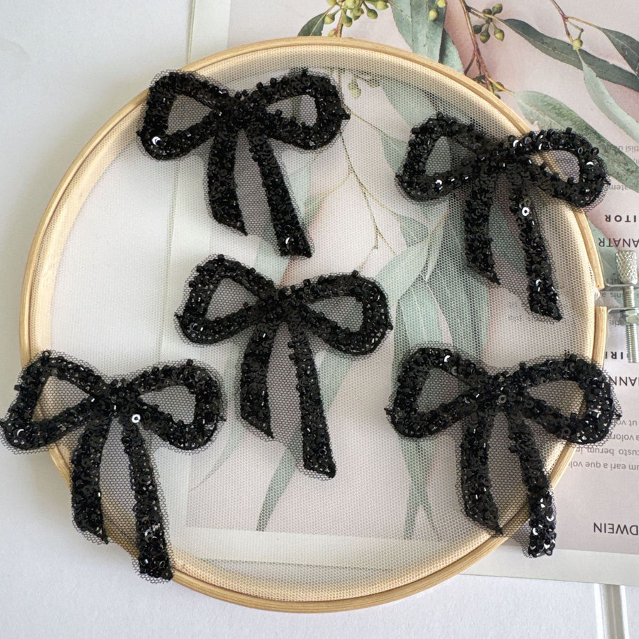 Handmade Bow Flower Embroidery Lace Accessories - DIY Wedding Dress & Clothing Lace (ZH360)