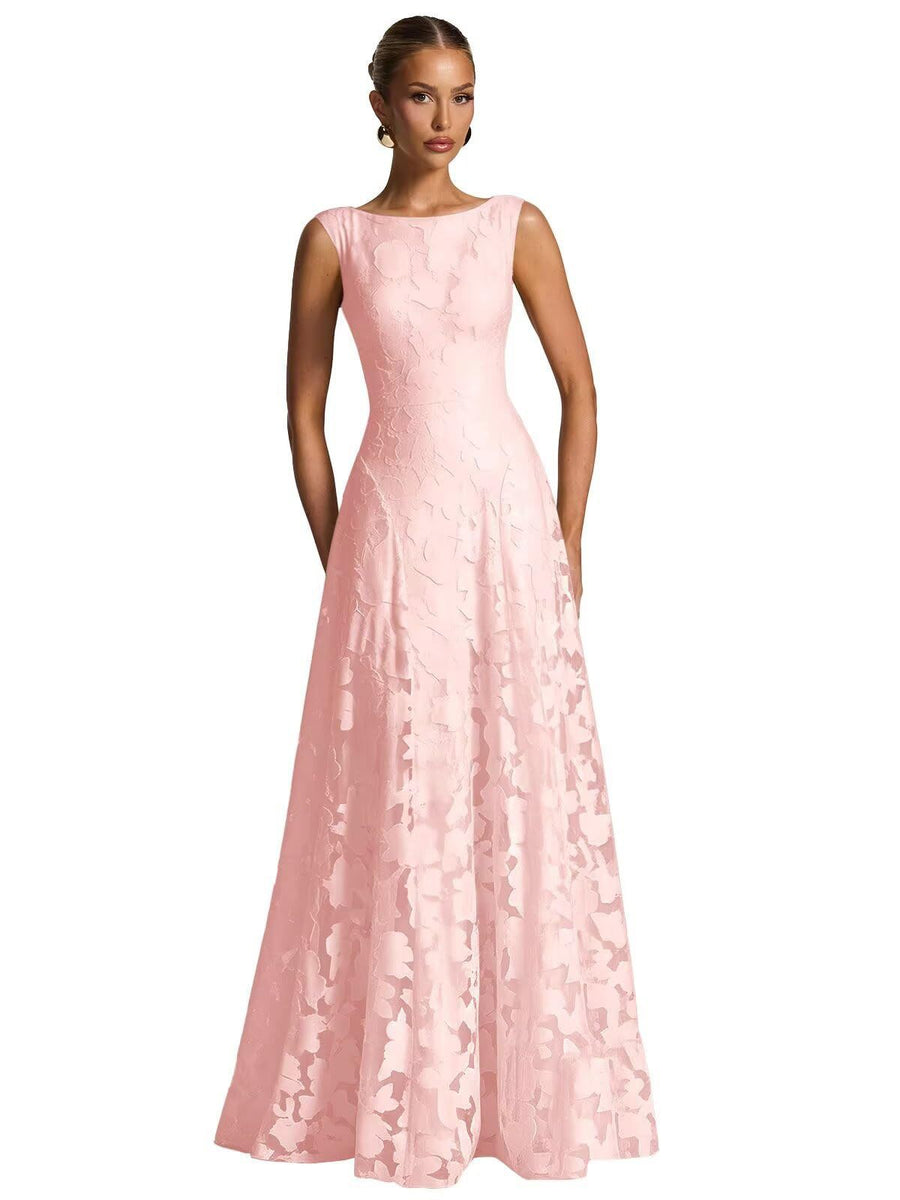 Cross-border hot-selling fashion style plus size dress dress socialite style plus size evening dress bridesmaid engagement host dress