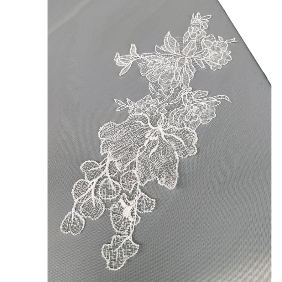 New product fresh hollow fish silk thread lace embroidery piece white embroidery bridal veil wedding accessories R75