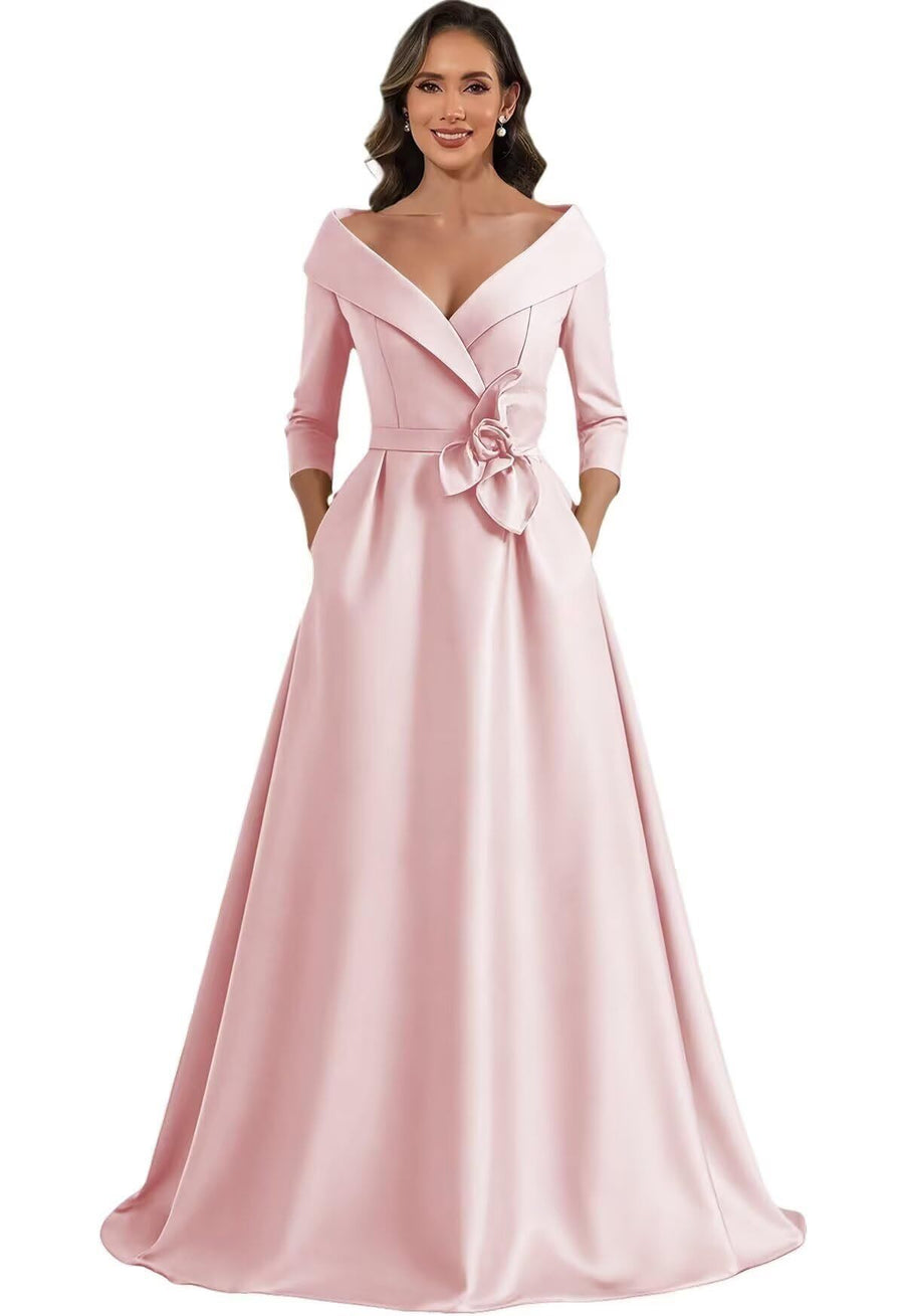 European and american style plus size evening gown - floor length dress for weddings, mother of the bride, annual meetings, and performances - flattering and figure-forgiving for curvy women