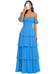 Fairy new arrival mori style bridesmaid dress women's long fairy elegant chiffon cake skirt one shoulder backless strap evening dress