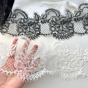 Black and white fish silk thread sequins water-soluble decorative lace European and American embroidery fabric water-soluble embroidery lace R81 tape