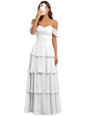 Fairy new arrival mori style bridesmaid dress women's long fairy elegant chiffon cake skirt one shoulder backless strap evening dress