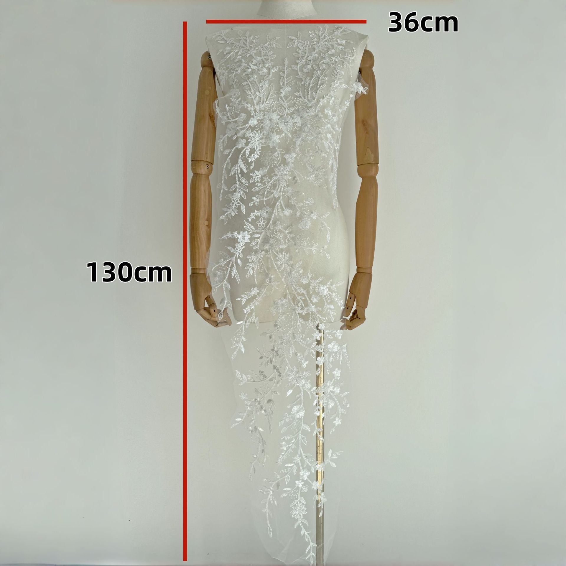 Zh468 baise embroidered fabric for bags, stage costumes, dresses, wedding outfits, and backdrop decorations