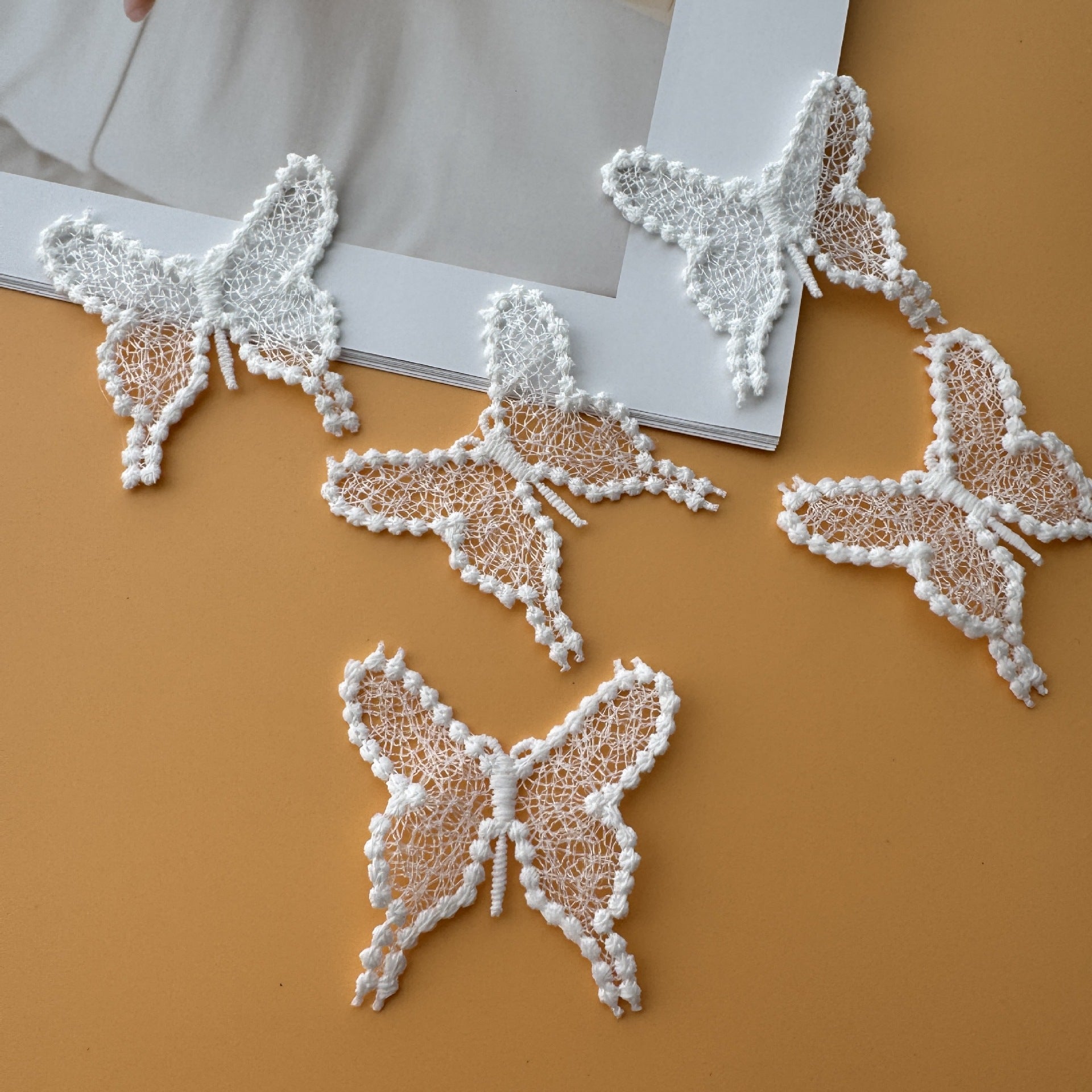 R278 butterfly fish silk thread hollow veil wedding dress lace, handmade DIY accessories three-dimensional flowers