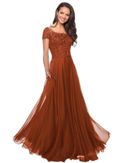 European and american style plus size evening gown women's lace chiffon floor-length dress wedding bridesmaid annual meeting performance outfit for curvy moms