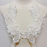 Black Flat Embroidered Mesh Lace Trim - DIY Bridal Veil & Wedding Dress Accessory