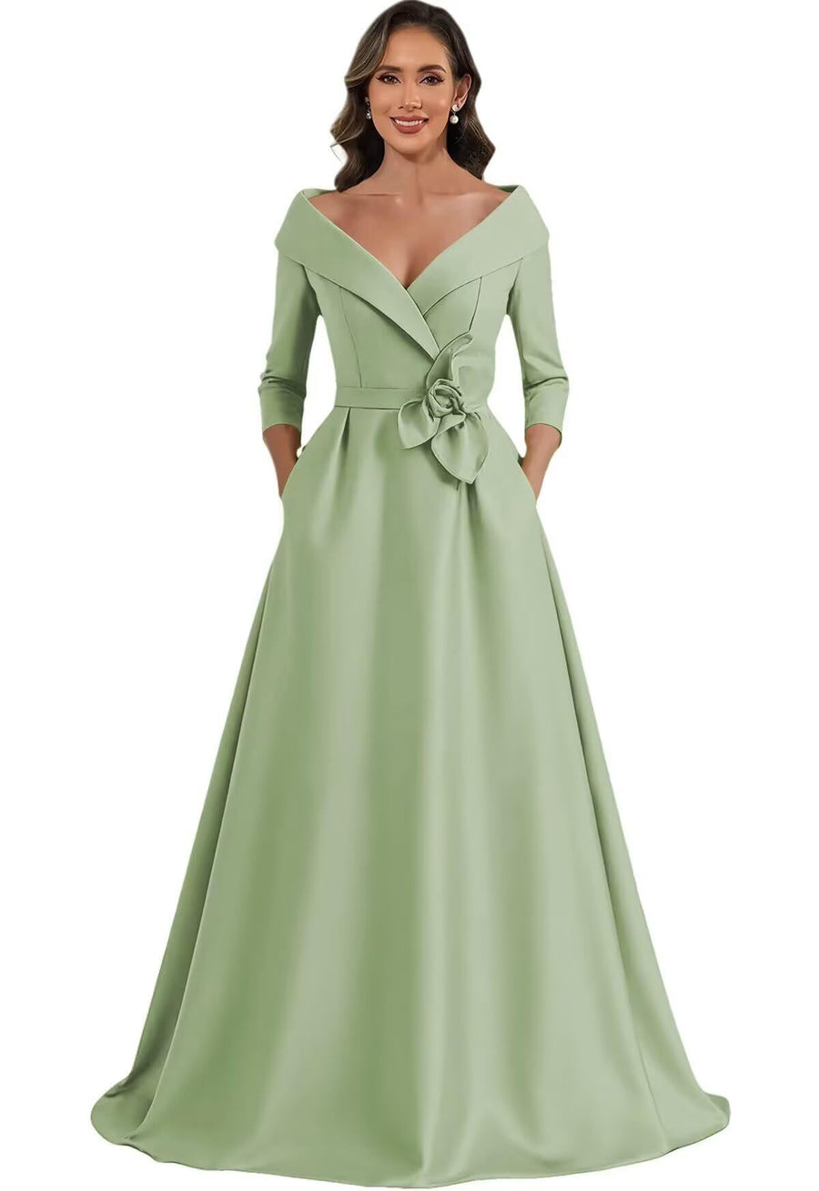 European and american style plus size evening gown - floor length dress for weddings, mother of the bride, annual meetings, and performances - flattering and figure-forgiving for curvy women