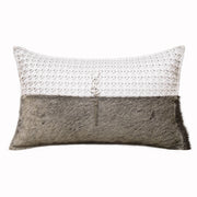 Grey Genuine Leather Cushion Set - Modern Luxury for Refined Interiors
