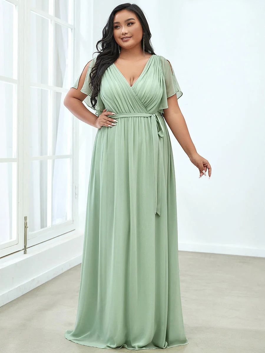 Cross-border amazon hot-selling bridesmaid dresses, elegant evening gowns, perfect for year-end parties and performances, plus size friendly