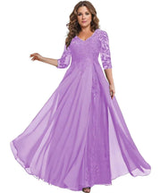 European station cross-border amazon dress chiffon patchwork lace cut out long dress bridesmaid evening dress women's evening dress