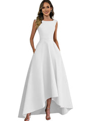 Cross-border best-selling sleeveless evening dress for women, short in front and long in back, bridesmaid, sister group, bestie dress, dinner red carpet dress a dress