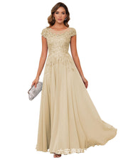 Fashion cross-border banquet long dress lace chiffon mop long skirt wedding mother's wear annual meeting performance clothes fat mm