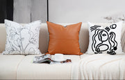 Picasso-Inspired Cushion Cover - Black & White Abstract Art