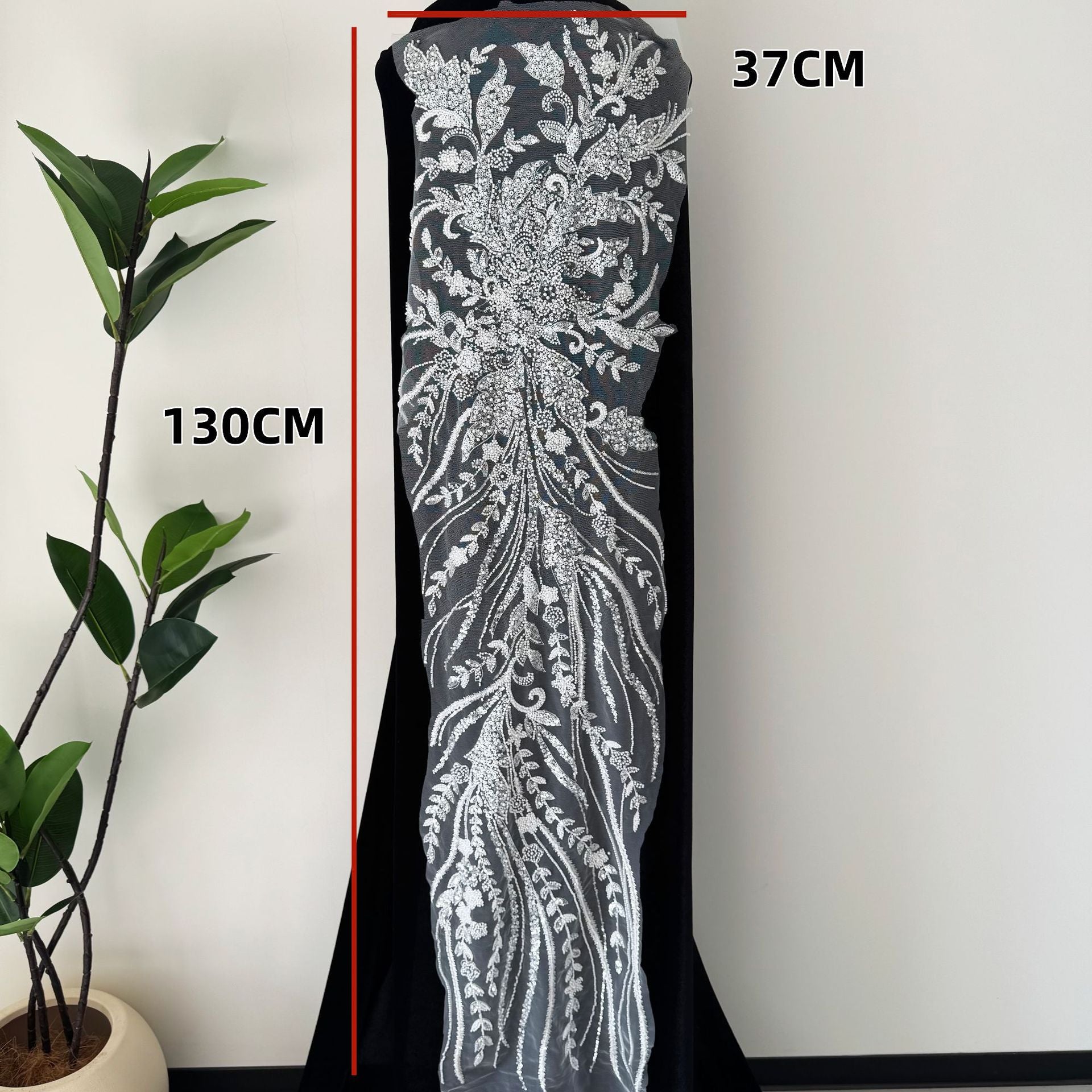 Zh481 beaded embroidery mesh pearl lace beaded accessories diy clothing dress decoration accessories