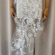 Zh471 new large embroidery bead embroidery sequin sequin wedding dress children's clothing embroidered fabric computer embroidery