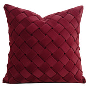 Abstract Face Lumbar Cushion Cover – Red Decorative Pillow for Sofa & Bed