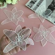 Lily Embroidery Water Soluble Fish Silk Lace - DIY Wedding Dress & Shirt Decoration Accessory (R281)