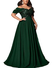 European and american plus size evening gowns: long, slimming dresses for banquets, parties, birthday celebrations, annual meetings, and hostess events