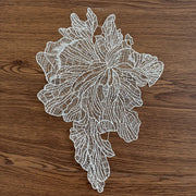 Large Water-Soluble Fish Silk Thread Flower - DIY Clothing, Wedding Dress & Hair Accessory (R270)