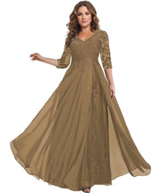 European station cross-border amazon dress chiffon patchwork lace cut out long dress bridesmaid evening dress women's evening dress