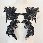 ZH413 black European new mesh embroidery lace accessories, foreign trade wedding veil DIY accessories lace