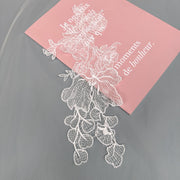 New product fresh hollow fish silk thread lace embroidery piece white embroidery bridal veil wedding accessories R75
