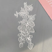 New product fresh hollow fish silk thread lace embroidery piece white embroidery bridal veil wedding accessories R75