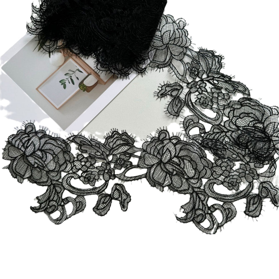 New white rose DIY clothing handmade accessories patch sticker fish silk thread embroidery lace R87