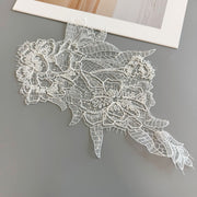 White Hollow Polyester Silk Water-Soluble Lace Flower - Clothing & Headgear Accessory (R221)