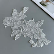 Hollow Fish Silk Lace embroidery cloth sticker for bridal veil and wedding dress decoration.