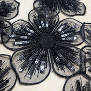 Beaded Organza Rice Bead Flower Embroidery Mesh Lace – DIY Wedding Dress Appliqué (R145)