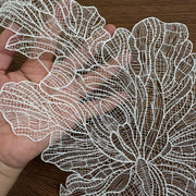 Large Water-Soluble Fish Silk Thread Flower - DIY Clothing, Wedding Dress & Hair Accessory (R270)