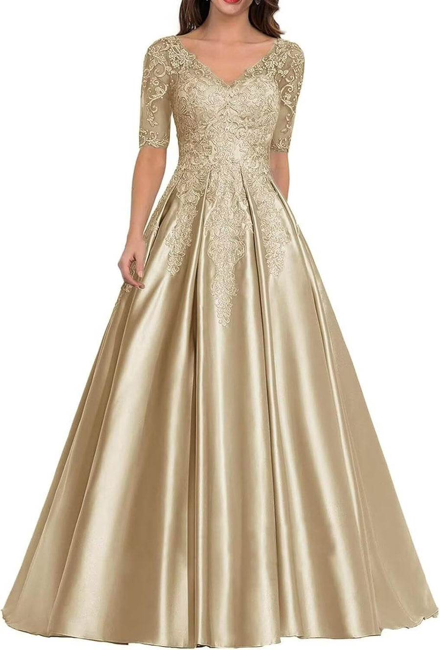 European and american style plus size evening gown - women's satin floor-length dress - perfect for weddings, bridesmaids, annual galas, and performances - flattering and figure-forgiving