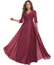 European station cross-border amazon dress chiffon patchwork lace cut out long dress bridesmaid evening dress women's evening dress