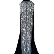 Zh480 fabric beading embroider organza lace computer beading clothing cheongsam curtain decorative accessories