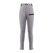 Boys slim fit knit pants gray stretch casual trousers for ages 4-12 years