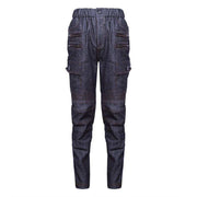 Boys stretch denim casual jeans in navy blue and black cotton trousers for kids aged 4 to 12 years