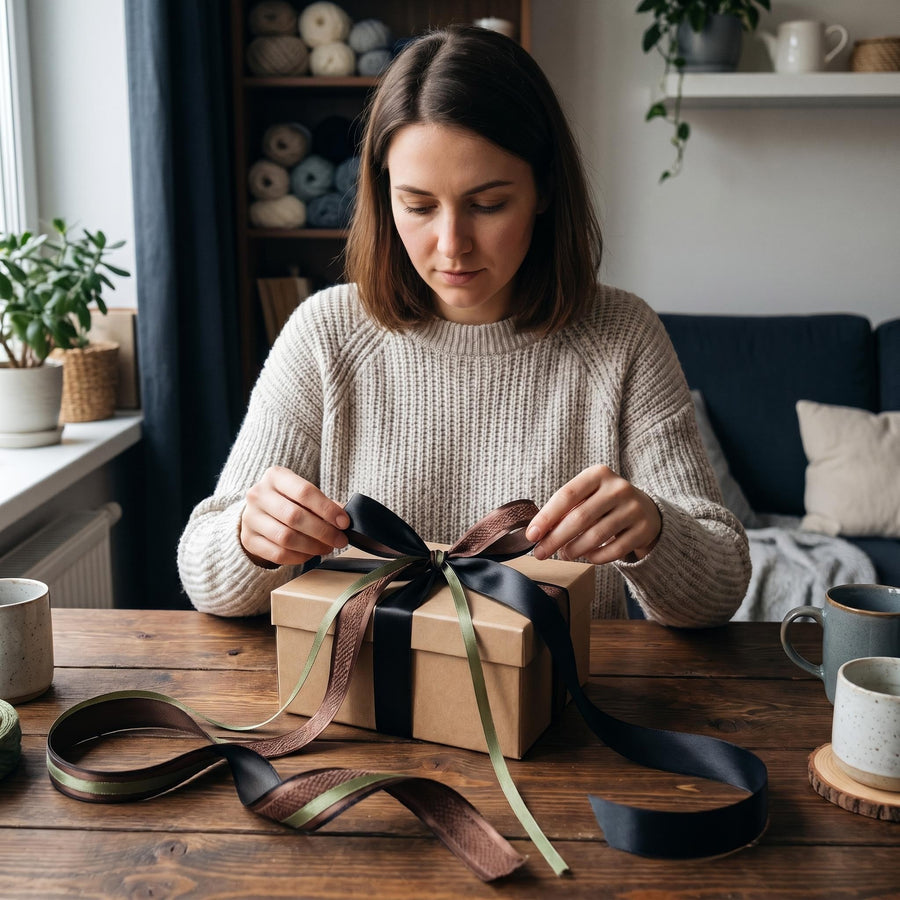 Elegant Black, Coffee & Green Ribbon Trio Set – Luxury Satin & Fine Woven Decorative Ribbon Bundle for Fashion & Gift Styling