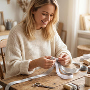 Elegant Silver, White & Grey Ribbon Trio Set – Luxury Satin, Woven & Grosgrain Decorative Ribbon Bundle