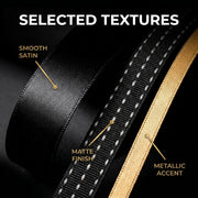 Elegant Black & Gold Ribbon Trio Set – Luxury Satin, Grosgrain & Metallic Decorative Ribbon Bundle for Fashion & Gift Styling