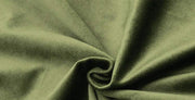 Kids' Velvet Blazer fabric in olive green, with a soft plush pile and smooth, subtly lustrous surface.